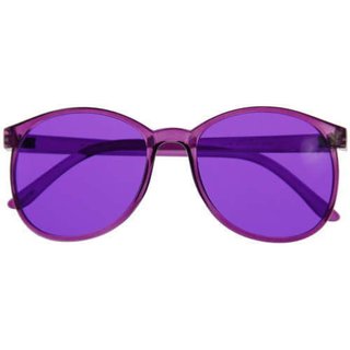 Farbtherapiebrille ROUND - modernes rundes Design in Violett